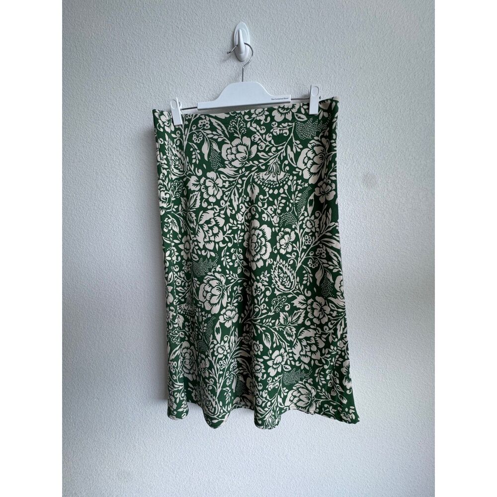 Rachel Zoe Green and Cream Floral Midi Skirt - Picture 4 of 4